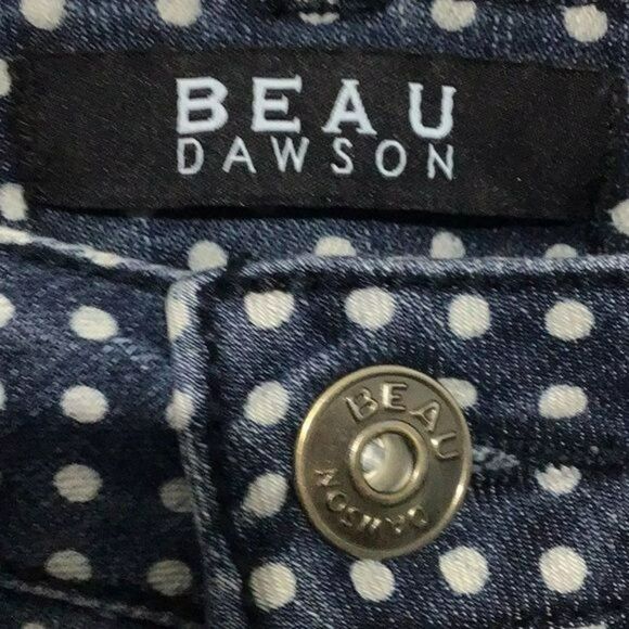 Beau Dawson Polka Dot Stretch Capri Pants Size 10 - Picture 8 of 10